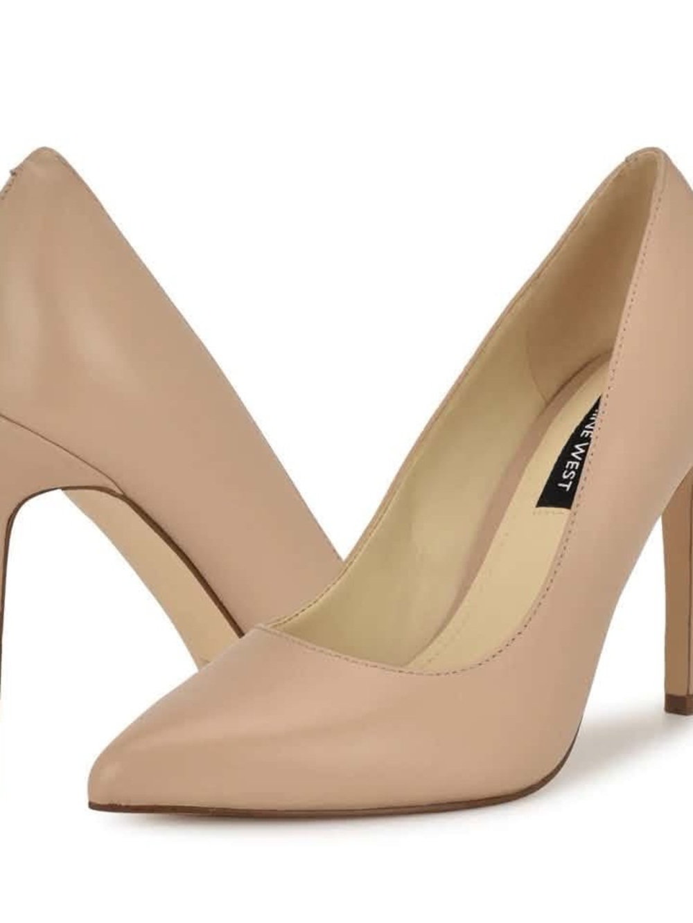 Nine West Beige Pointed-Toe High Heel Pumps